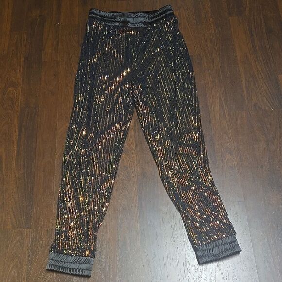 Sparkling Black and Gold  Joggers - Picture 1 of 5